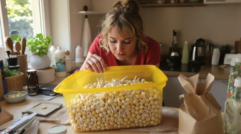 Pommes de terre qui germent dans leur filet : ce geste simple les garde fermes pendant des semaines au lieu de quelques jours